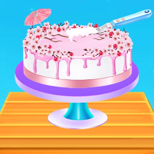 Cherry Blossom Cake Cooking